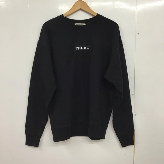 ミルクフェド MILKFED. トレーナー 長袖 M 無地 黒 / ブラック /  レディース USED 古着 中古 10149801