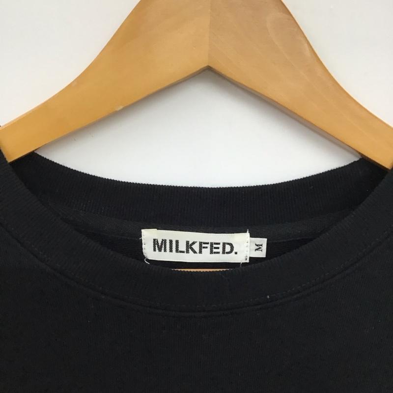 ミルクフェド MILKFED. トレーナー 長袖 M 無地 黒 / ブラック /  レディース USED 古着 中古 10149801