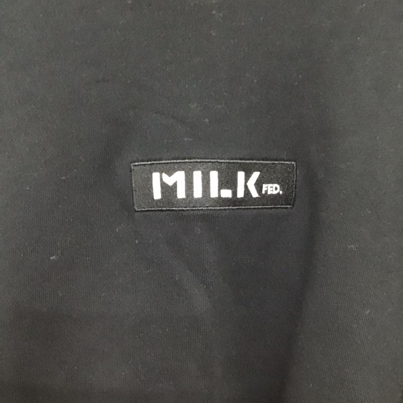 ミルクフェド MILKFED. トレーナー 長袖 M 無地 黒 / ブラック /  レディース USED 古着 中古 10149801
