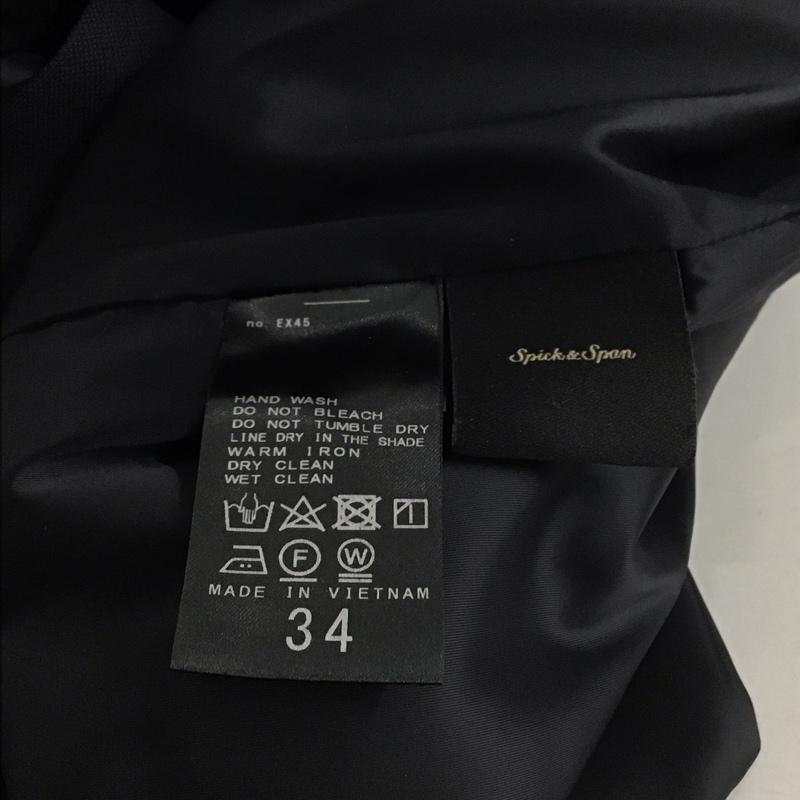 スピック＆スパン Spick & Span スカート ひざ丈スカート 34 無地 黒 / ブラック /  レディース USED 古着 中古 10149803