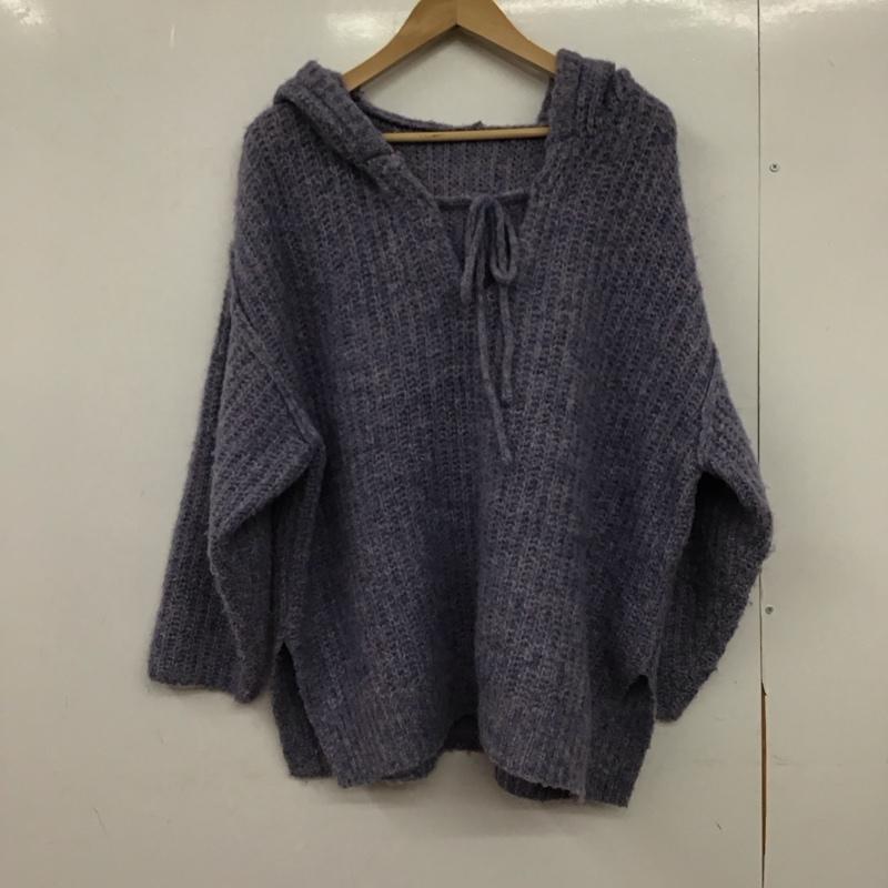 ローリーズファーム LOWRYS FARM ニット、セーター 長袖 FREE 無地 紫 / パープル /  レディース USED 古着 中古 10149806