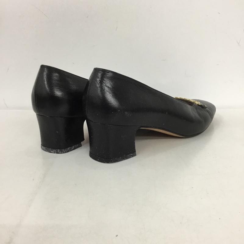 サルヴァトーレフェラガモ Salvatore Ferragamo パンプス パンプス 無地 黒 / ブラック / X 金 / ゴールド /  メンズ USED 古着 中古 10149808
