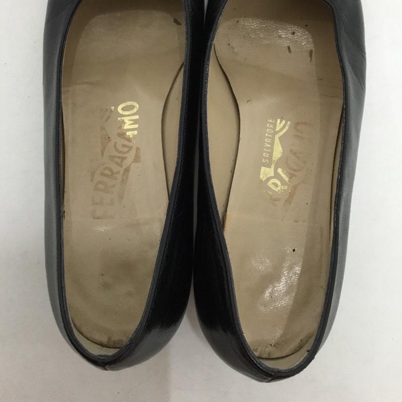 サルヴァトーレフェラガモ Salvatore Ferragamo パンプス パンプス 無地 黒 / ブラック / X 金 / ゴールド /  メンズ USED 古着 中古 10149808