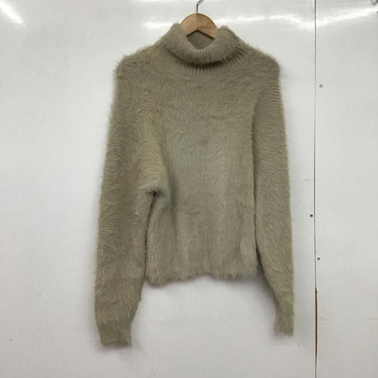 マウジー MOUSSY ニット、セーター 長袖 010AAS70-5410 SHAGGY RIB BOTTLE NECK TOP シャギーリブボトルネックトップ FREE 無地 ベージュ / ベージュ /  レディース USED 古着 中古 10149813