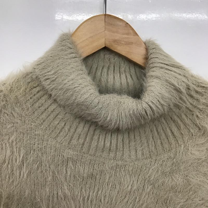 マウジー MOUSSY ニット、セーター 長袖 010AAS70-5410 SHAGGY RIB BOTTLE NECK TOP シャギーリブボトルネックトップ FREE 無地 ベージュ / ベージュ /  レディース USED 古着 中古 10149813