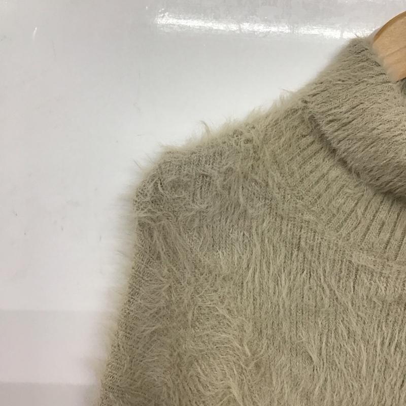 マウジー MOUSSY ニット、セーター 長袖 010AAS70-5410 SHAGGY RIB BOTTLE NECK TOP シャギーリブボトルネックトップ FREE 無地 ベージュ / ベージュ /  レディース USED 古着 中古 10149813
