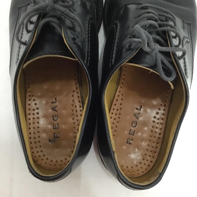 リーガル REGAL 革靴 革靴 676 24EE 24.0cm 無地 黒 / ブラック /  メンズ USED 古着 中古 10149819