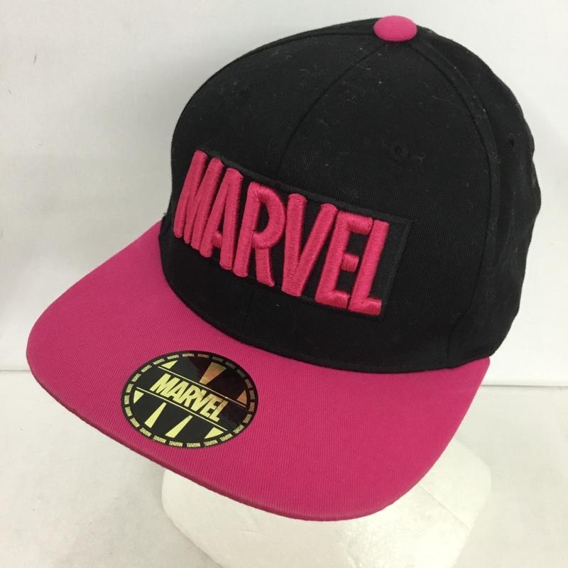 マーベル MARVEL 帽子 キャップ アメコミ ロゴ、文字 黒 / ブラック / X 桃 / ピンク /  メンズ USED 古着 中古 10149838