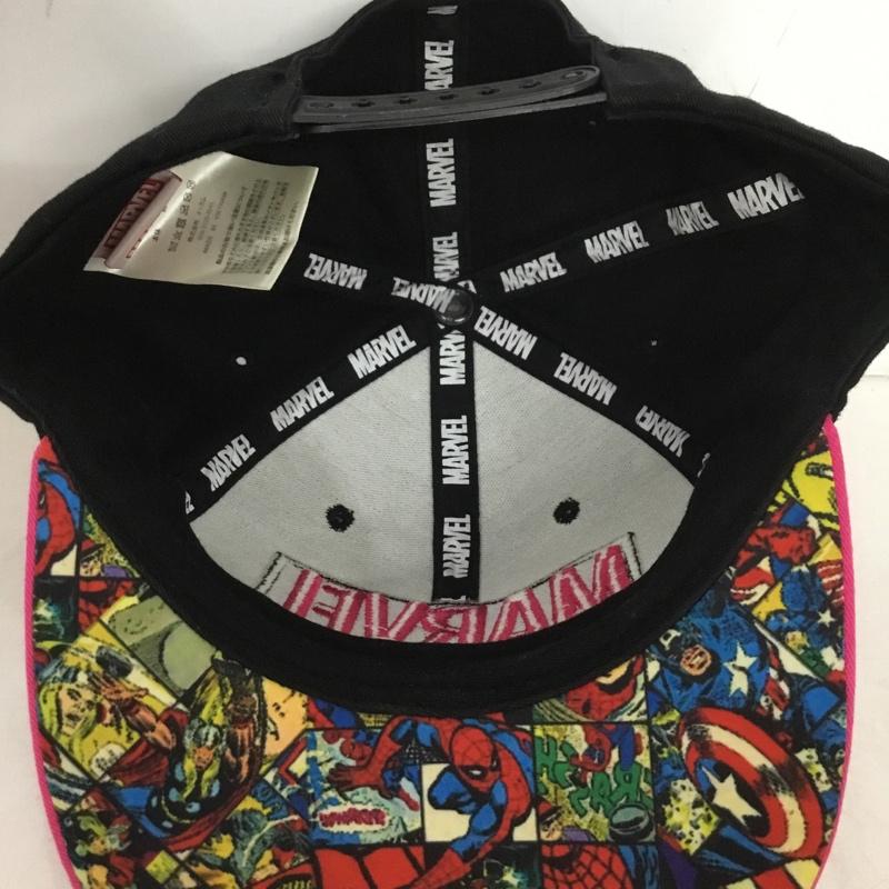 マーベル MARVEL 帽子 キャップ アメコミ ロゴ、文字 黒 / ブラック / X 桃 / ピンク /  メンズ USED 古着 中古 10149838