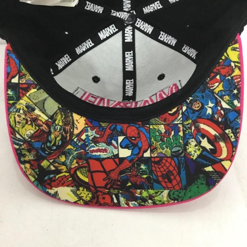 マーベル MARVEL 帽子 キャップ アメコミ ロゴ、文字 黒 / ブラック / X 桃 / ピンク /  メンズ USED 古着 中古 10149838