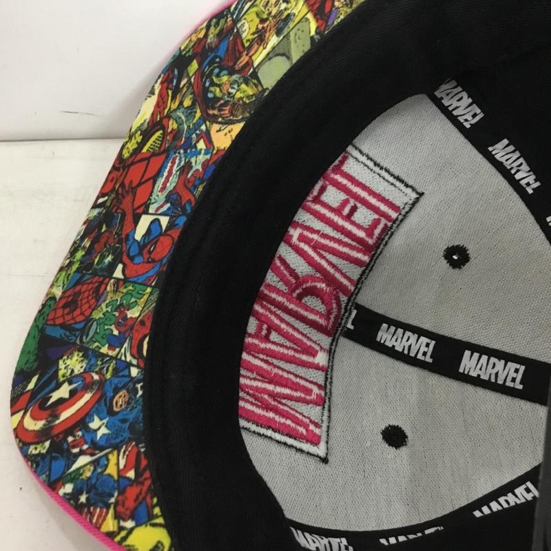 マーベル MARVEL 帽子 キャップ アメコミ ロゴ、文字 黒 / ブラック / X 桃 / ピンク /  メンズ USED 古着 中古 10149838