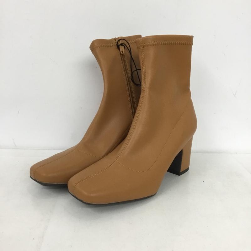 ジーユー GU ブーツ ショートブーツ ストレッチショートブーツ タグ付き S 無地 茶 / ブラウン /  レディース USED 古着 中古 10149844