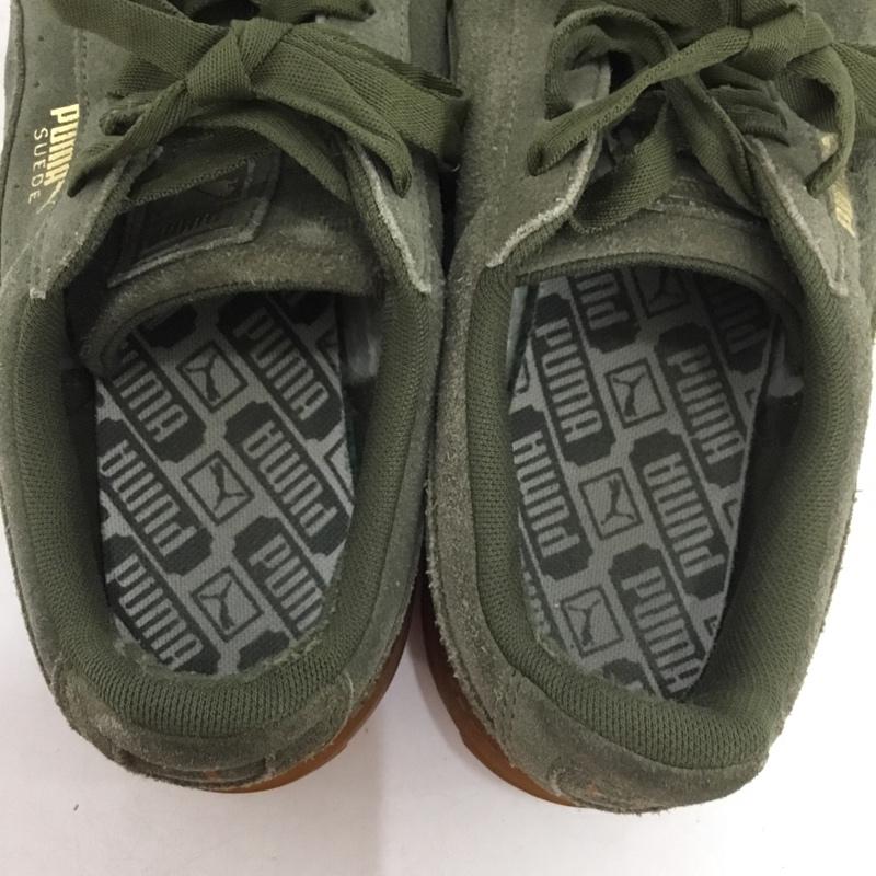 プーマ PUMA スニーカー スニーカー 365830 03 スウェード プラットフォーム トレース 24cm 24.0cm ロゴ、文字 カーキ / カーキ /  レディース USED 古着 中古 10149846