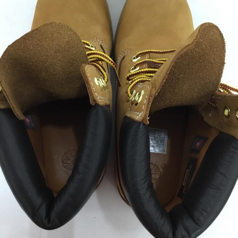 ティンバーランド Timberland ブーツ ショートブーツ 10061 6インチ プレミアム ウォータープルーフブーツ 8.5W 箱有 ワンポイント キャメル / キャメル /  メンズ USED 古着 中古 10149847