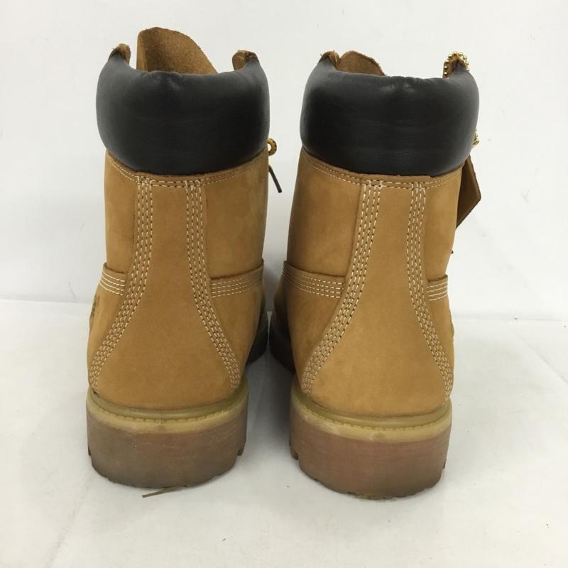 ティンバーランド Timberland ブーツ ショートブーツ 10061 6インチ プレミアム ウォータープルーフブーツ 8.5W 箱有 ワンポイント キャメル / キャメル /  メンズ USED 古着 中古 10149847