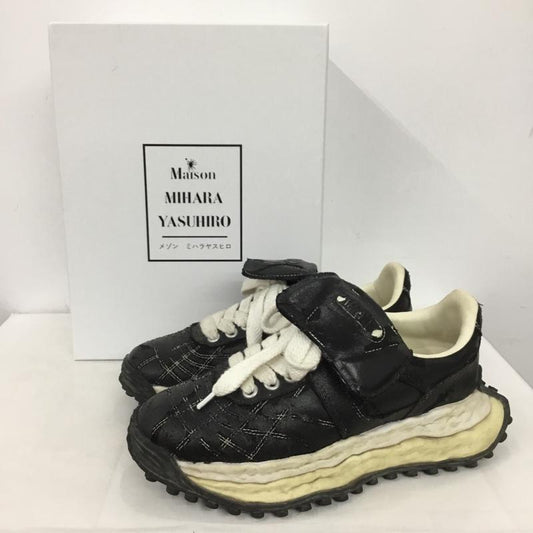 ミハラヤスヒロ MIHARAYASUHIRO スニーカー スニーカー A15FW705 SCOTT FOIL PRINTED S 42 箱有 ワンポイント 黒 / ブラック /  メンズ USED 古着 中古 10149851
