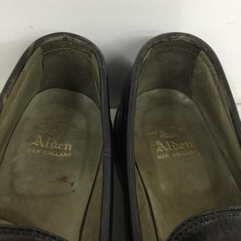 オールデン ALDEN ローファー ローファー 981 ペニーローファー コインローファー USA製 無地 黒 / ブラック /  メンズ USED 古着 中古 10149863