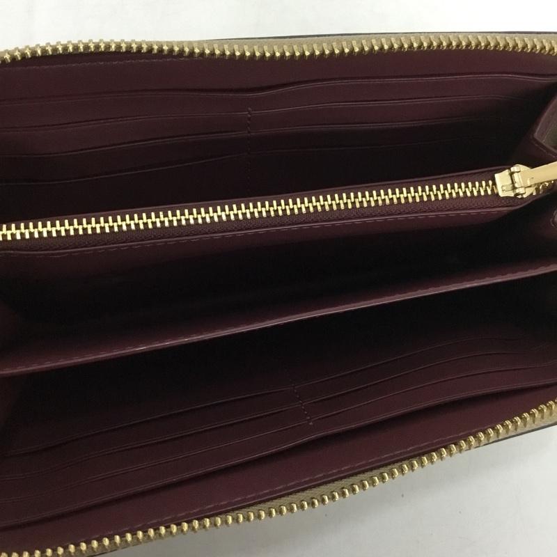 コーチ COACH 財布 長財布 ラウンドファスナー ロゴ、文字 ベージュ / ベージュ /  レディース USED 古着 中古 10149867