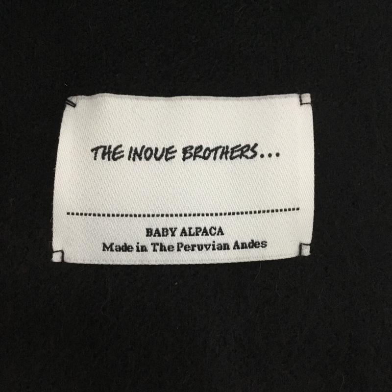 ザイノウエブラザーズ THE INOUE BROTHERS マフラー マフラー 大判 ストール フリンジ ロゴ、文字 黒 / ブラック /  メンズ USED 古着 中古 10149869