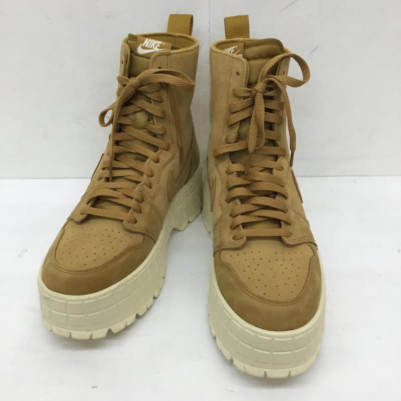 ナイキ NIKE ブーツ ショートブーツ FJ5737-700 JORDAN BRAND WMNS AIR JORDAN 1 BROOKLYN WHEAT 28.0cm ロゴ、文字 茶 / ブラウン /  メンズ USED 古着 中古 10149877