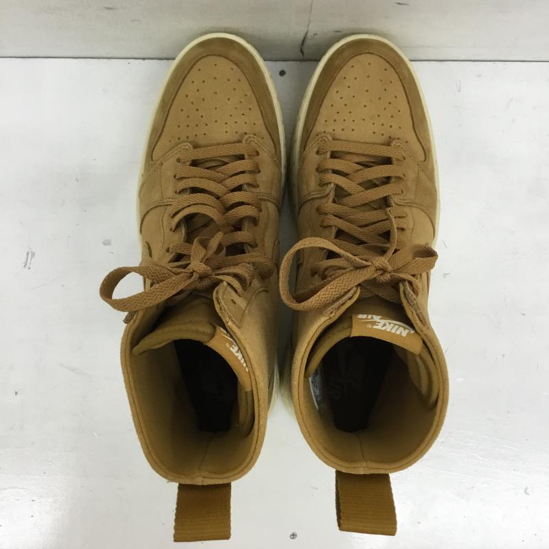 ナイキ NIKE ブーツ ショートブーツ FJ5737-700 JORDAN BRAND WMNS AIR JORDAN 1 BROOKLYN WHEAT 28.0cm ロゴ、文字 茶 / ブラウン /  メンズ USED 古着 中古 10149877