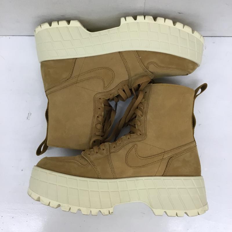 ナイキ NIKE ブーツ ショートブーツ FJ5737-700 JORDAN BRAND WMNS AIR JORDAN 1 BROOKLYN WHEAT 28.0cm ロゴ、文字 茶 / ブラウン /  メンズ USED 古着 中古 10149877