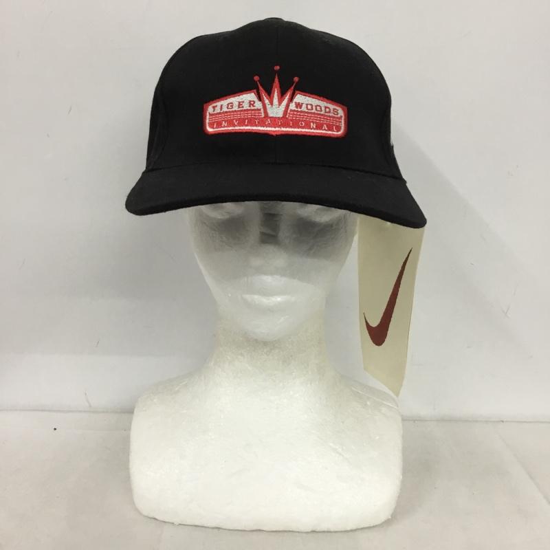 ナイキ NIKE 帽子 キャップ 90s 90年代 タイガーウッズ ロゴ、文字 黒 / ブラック /  メンズ USED 古着 中古 10149893
