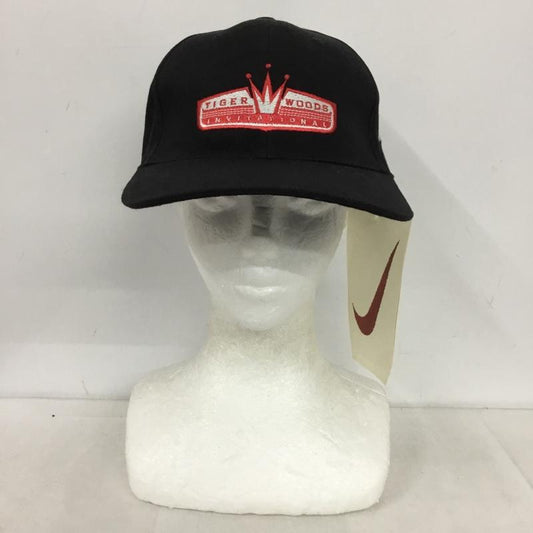 ナイキ NIKE 帽子 キャップ 90s 90年代 タイガーウッズ ロゴ、文字 黒 / ブラック /  メンズ USED 古着 中古 10149893