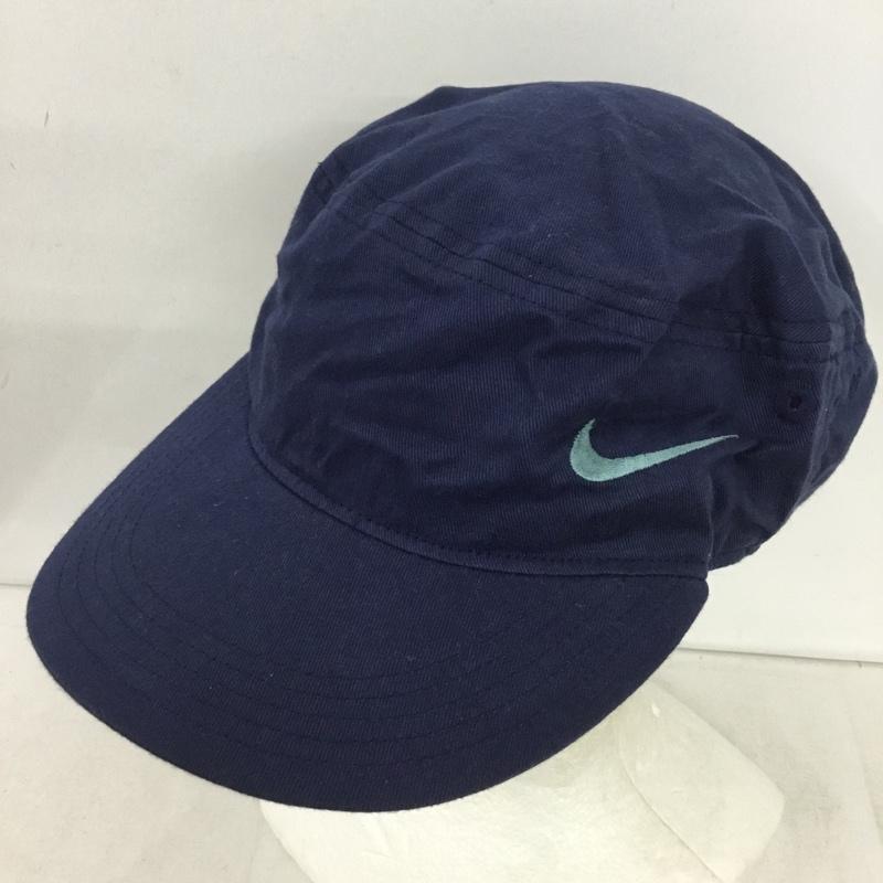 ナイキ NIKE 帽子 キャップ H5-12-01-WDI コットン 90s 90年代 ワンポイント 紺 / ネイビー /  メンズ USED 古着 中古 10149894