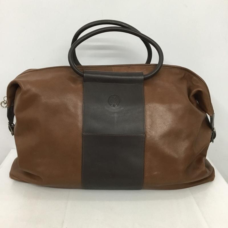 ミラ・ショーン mila schon ボストンバッグ ボストンバッグ レザー 旅行バッグ ワンポイント 茶 / ブラウン /  メンズ USED 古着 中古 10149903