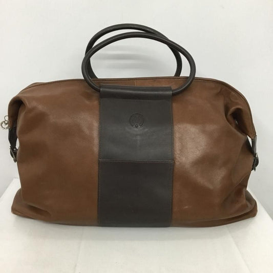 ミラ・ショーン mila schon ボストンバッグ ボストンバッグ レザー 旅行バッグ ワンポイント 茶 / ブラウン /  メンズ USED 古着 中古 10149903