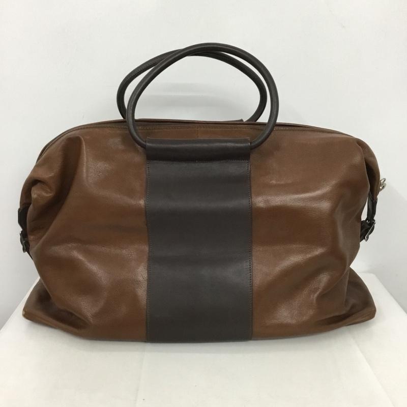 ミラ・ショーン mila schon ボストンバッグ ボストンバッグ レザー 旅行バッグ ワンポイント 茶 / ブラウン /  メンズ USED 古着 中古 10149903