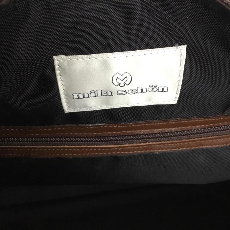 ミラ・ショーン mila schon ボストンバッグ ボストンバッグ レザー 旅行バッグ ワンポイント 茶 / ブラウン /  メンズ USED 古着 中古 10149903