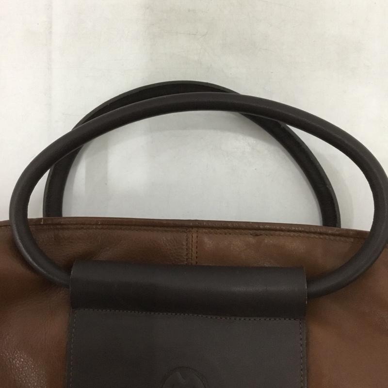 ミラ・ショーン mila schon ボストンバッグ ボストンバッグ レザー 旅行バッグ ワンポイント 茶 / ブラウン /  メンズ USED 古着 中古 10149903