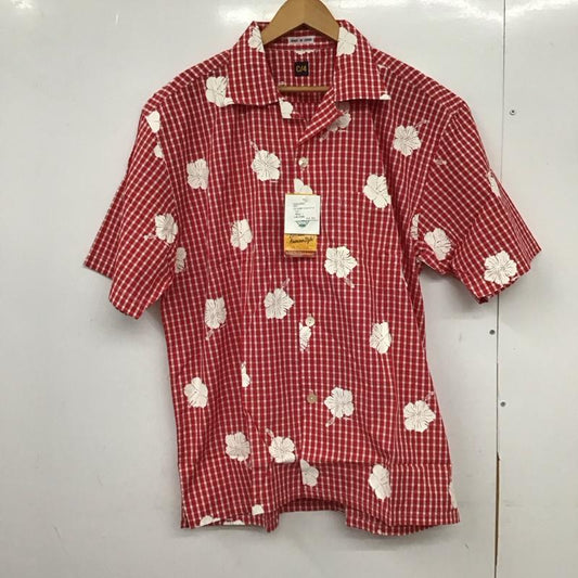 キャプテンサンタ CAPTAINSANTA シャツ、ブラウス 半袖 半袖シャツ プリントシャツ ポケットシャツ L プリント 白 / ホワイト / X 赤 / レッド /  メンズ USED 古着 中古 10149928
