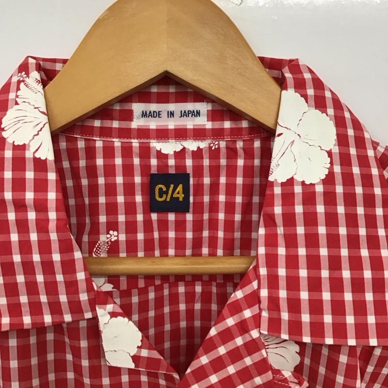 キャプテンサンタ CAPTAINSANTA シャツ、ブラウス 半袖 半袖シャツ プリントシャツ ポケットシャツ L プリント 白 / ホワイト / X 赤 / レッド /  メンズ USED 古着 中古 10149928