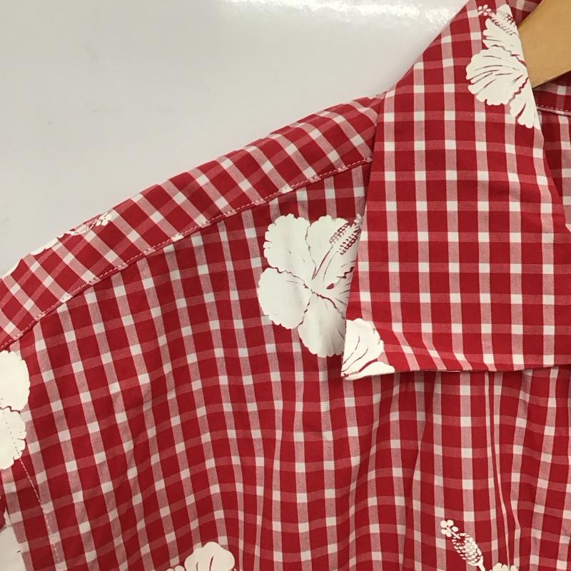キャプテンサンタ CAPTAINSANTA シャツ、ブラウス 半袖 半袖シャツ プリントシャツ ポケットシャツ L プリント 白 / ホワイト / X 赤 / レッド /  メンズ USED 古着 中古 10149928