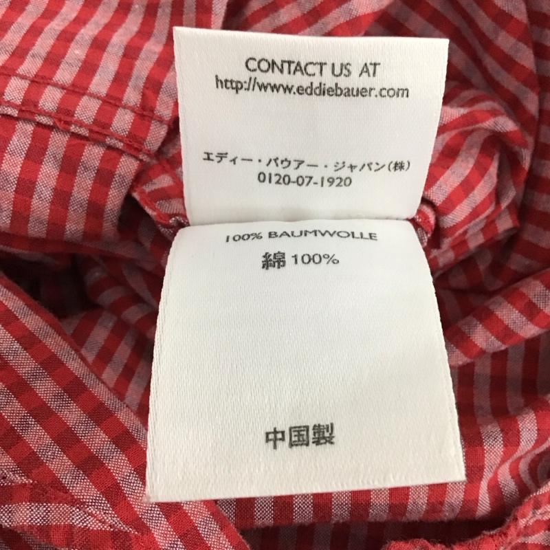 エディーバウアー Eddie Bauer シャツ、ブラウス 半袖 半袖シャツ チェックシャツ カラーシャツ L チェック 白 / ホワイト / X 赤 / レッド /  メンズ USED 古着 中古 10149934