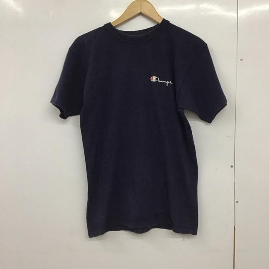 チャンピオン Champion Tシャツ 半袖 半袖カットソー プリントTシャツ クルーネックカットソー M ロゴ、文字 紺 / ネイビー /  メンズ USED 古着 中古 10149939