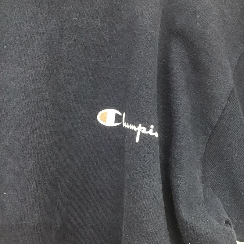 チャンピオン Champion Tシャツ 半袖 半袖カットソー プリントTシャツ クルーネックカットソー M ロゴ、文字 紺 / ネイビー /  メンズ USED 古着 中古 10149939