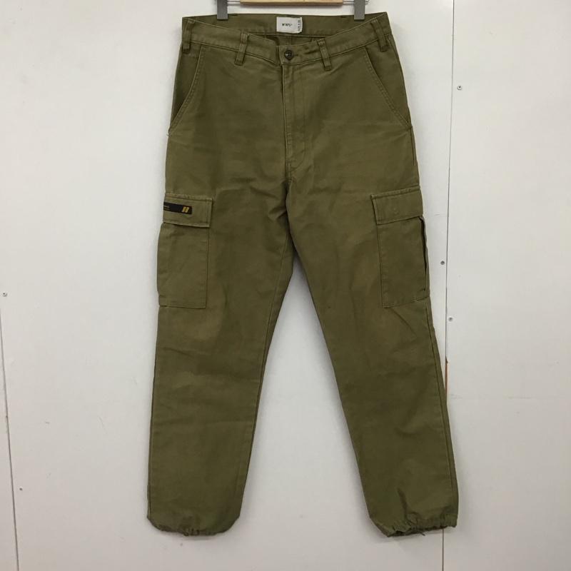 ダブルタップス W)TAPS パンツ ワークパンツ、ペインターパンツ カーゴパンツ ミリタリーパンツ ワイドパンツ 2 ロゴ、文字 カーキ / カーキ /  メンズ USED 古着 中古 10149944