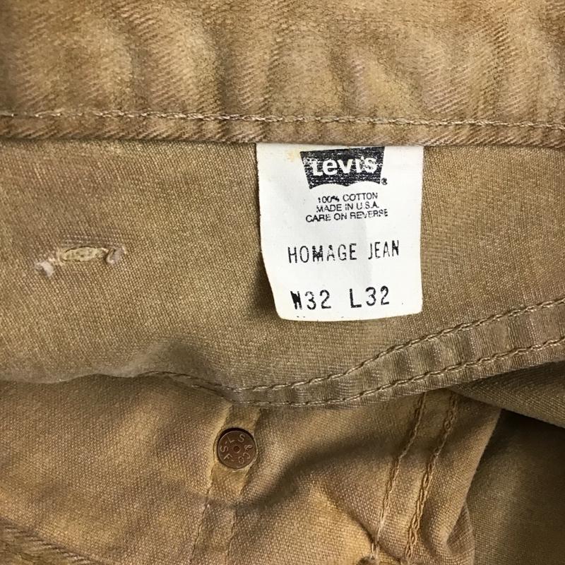 リーバイストラウスアンドコー Levi Strauss & co. パンツ デニム、ジーンズ ワイドパンツ ジーンズ 32インチ ロゴ、文字 ベージュ / ベージュ /  メンズ USED 古着 中古 10149945