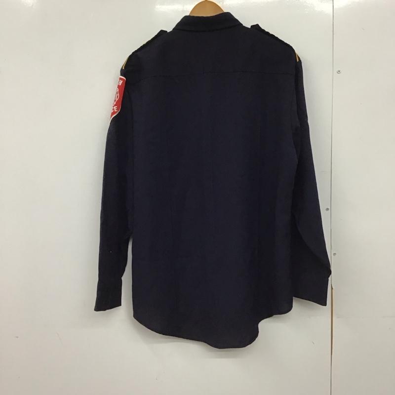 古着 USED シャツ、ブラウス 長袖 長袖シャツ ミリタリーシャツ カラーシャツ ロゴ、文字 紺 / ネイビー /  メンズ USED 古着 中古 10149947