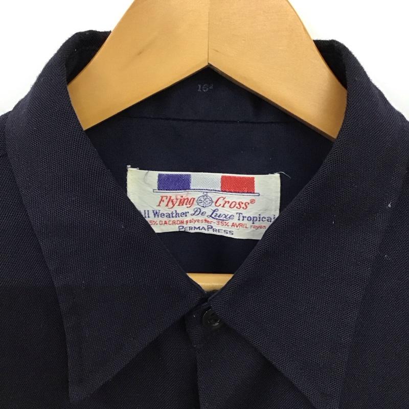 古着 USED シャツ、ブラウス 長袖 長袖シャツ ミリタリーシャツ カラーシャツ ロゴ、文字 紺 / ネイビー /  メンズ USED 古着 中古 10149947
