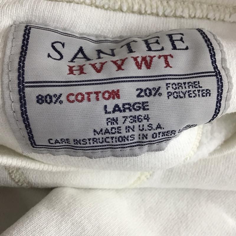 古着 USED トレーナー 長袖 長袖トレーナー スウェット クルーネック プルオーバー santee L プリント アイボリー / アイボリー /  メンズ USED 古着 中古 10149952