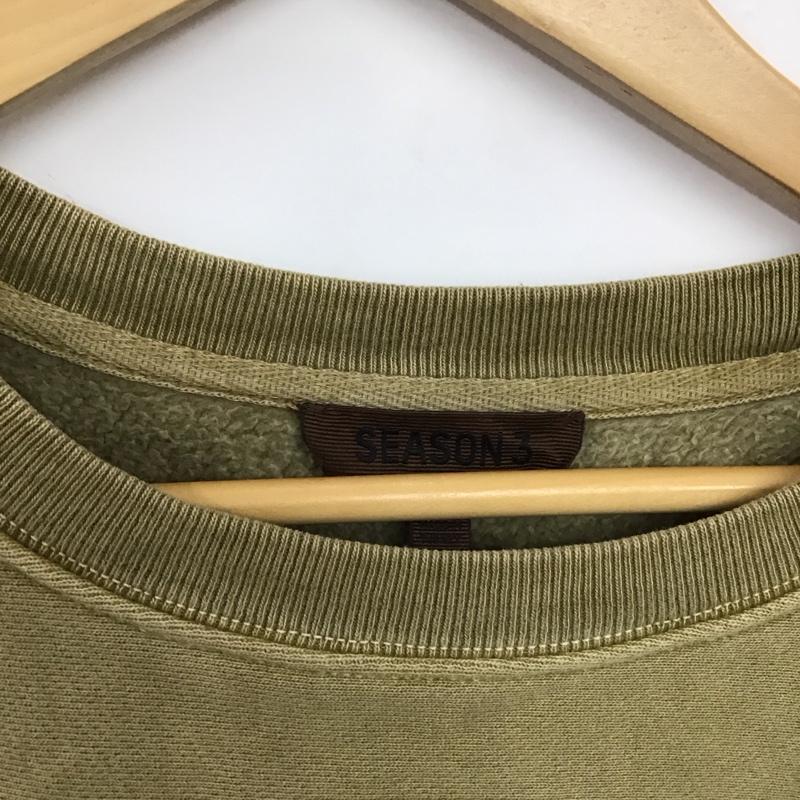 イージーシーズン3 YEEZY SEASON 3 トレーナー 長袖 長袖トレーナー スウェット クルーネック プルオーバー S 無地 カーキ / カーキ /  メンズ USED 古着 中古 10149961