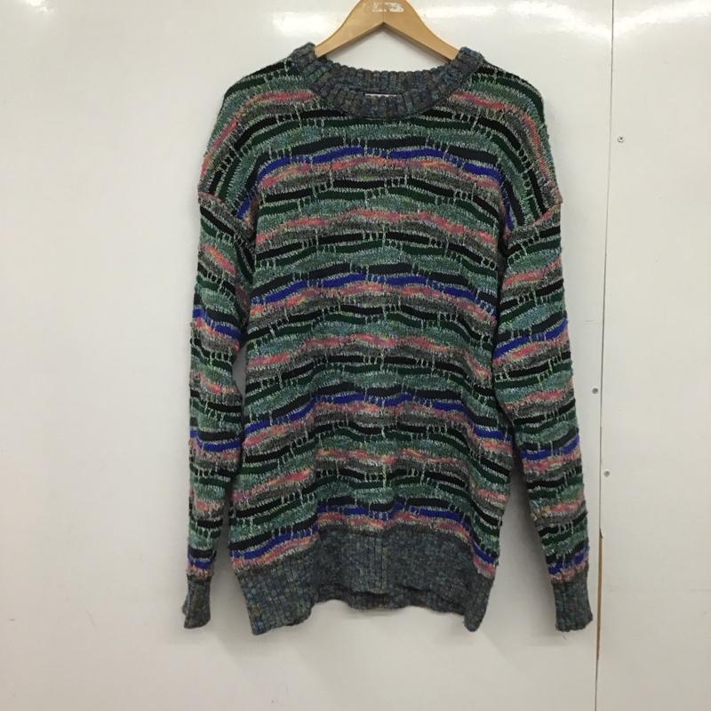 ザラ ZARA ニット、セーター 長袖 長袖ニットカットソー クルーネック セーター XL 総柄 マルチカラー / マルチカラー /  メンズ USED 古着 中古 10149964