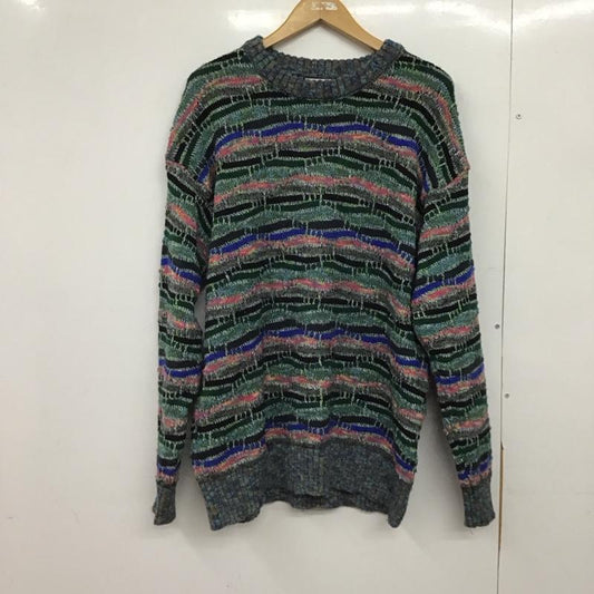 ザラ ZARA ニット、セーター 長袖 長袖ニットカットソー クルーネック セーター XL 総柄 マルチカラー / マルチカラー /  メンズ USED 古着 中古 10149964