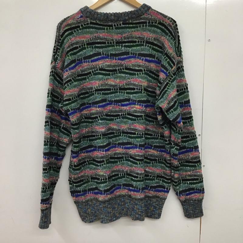 ザラ ZARA ニット、セーター 長袖 長袖ニットカットソー クルーネック セーター XL 総柄 マルチカラー / マルチカラー /  メンズ USED 古着 中古 10149964