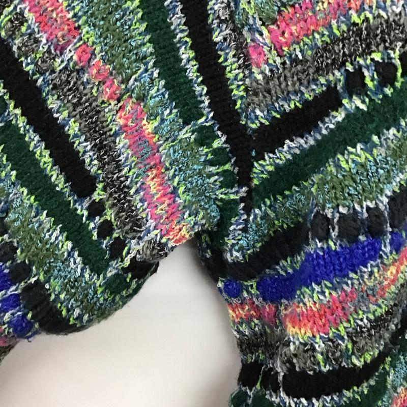 ザラ ZARA ニット、セーター 長袖 長袖ニットカットソー クルーネック セーター XL 総柄 マルチカラー / マルチカラー /  メンズ USED 古着 中古 10149964